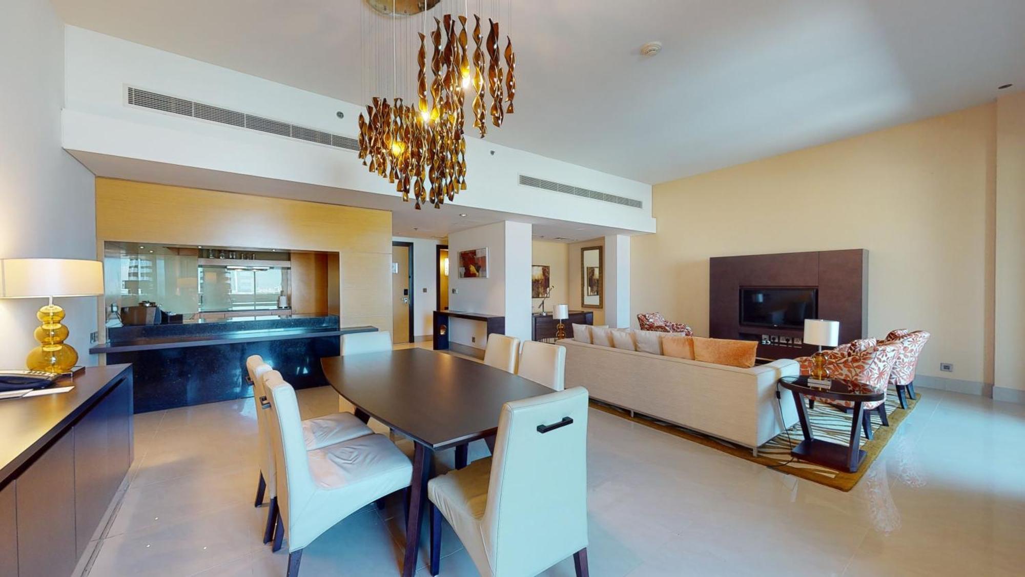 Marriott Executive Apartments Al Jaddaf, Dubai Luaran gambar A 3D model of a living room